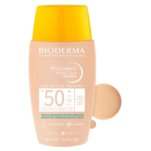 Bioderma Photoderm Αντιηλιακό με Χρώμα Nude Touch Mineral SPF50+ Très Claire 40ml