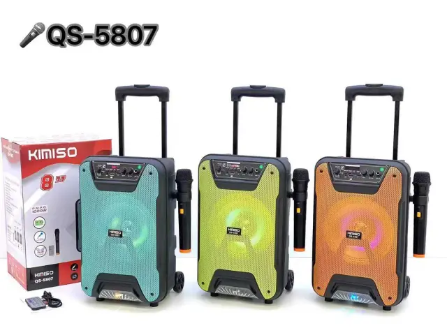 Φορητό ηχείο subwoofer με μικρόφωνο Karaoke - QS-5807 - 813072 - Orange 2