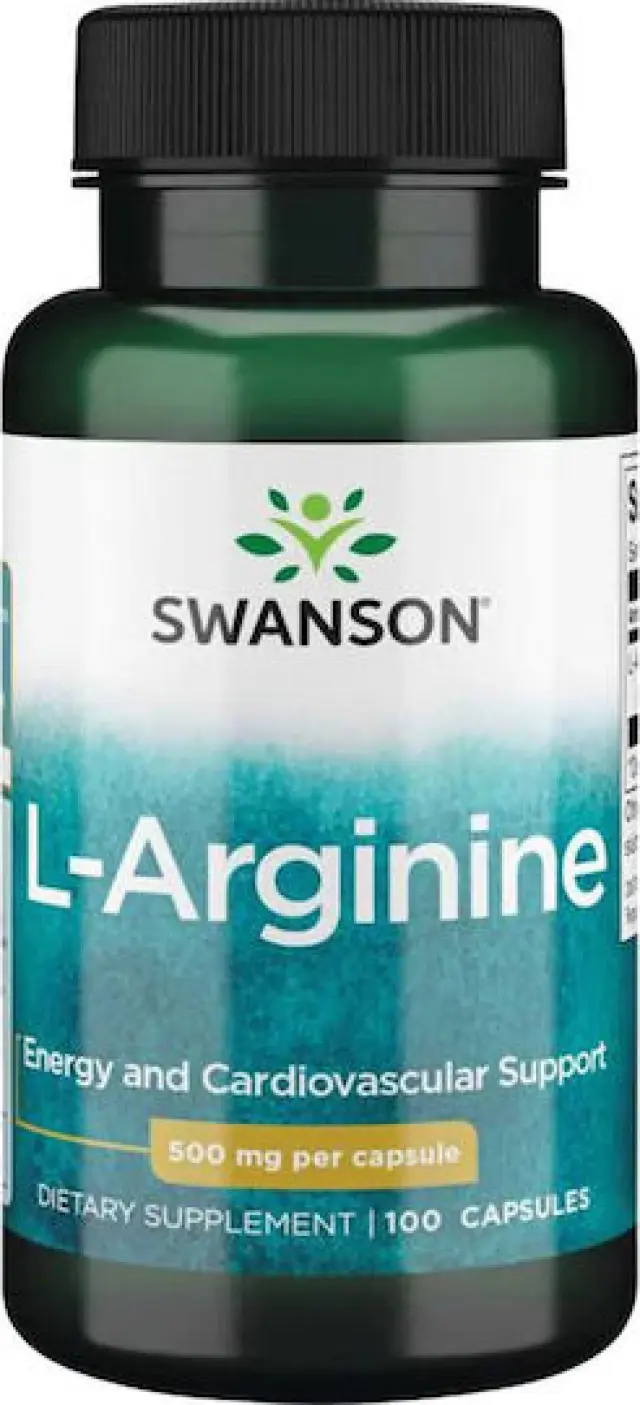 Swanson L-Arginine 500mg 100 Caps (087614018522)