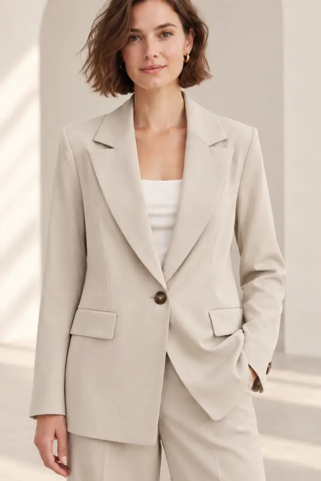 EMME BY MARELLA “EMMORO” BLAZER (26250460612 ECRU) - 42-small