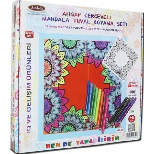 Artebella Mandala Σετ Καρτολίνο & Χρώματα 32x32cm KM-05