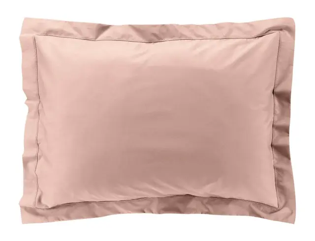 Μαξιλαροθήκη Percaline Douceur d'intérieur από βαμβάκι περκάλι 78TC, με ραφή Oxford και διαστάσεις 50x70cm - Nude 1644612