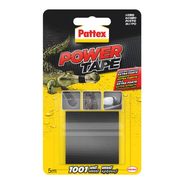 PATTEX POWER TAPE ΤΑΙΝΙΑ ΥΦΑΣΜΑΤΙΝΗ 5Μ - ΜΑΥΡΟ