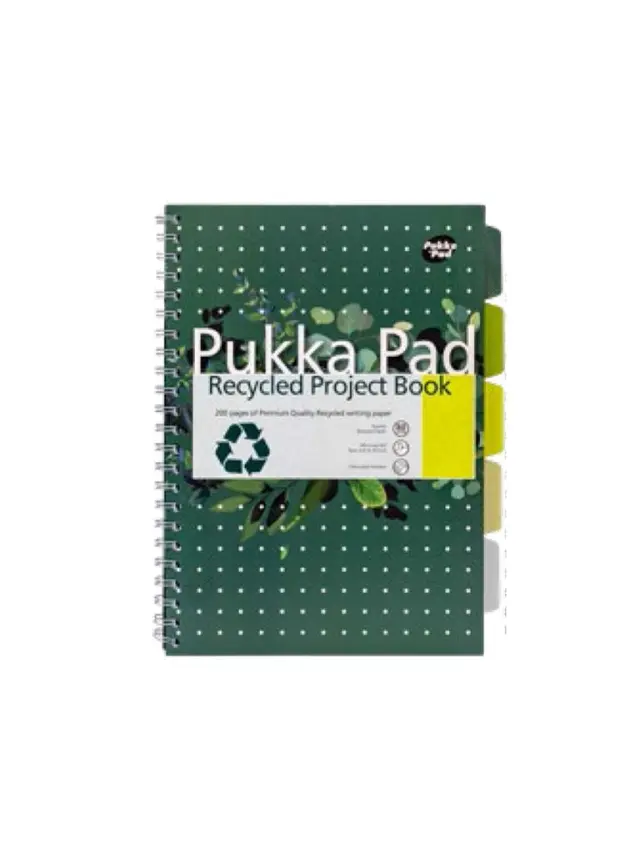 Pukka Project Book Τετράδιο Με Διπλό Σπιράλ Α4 5 Θεμάτων Από Ανακυκωμένο Χαρτί 200 Σελίδες 80GSM / 6050-REC (Pukka)