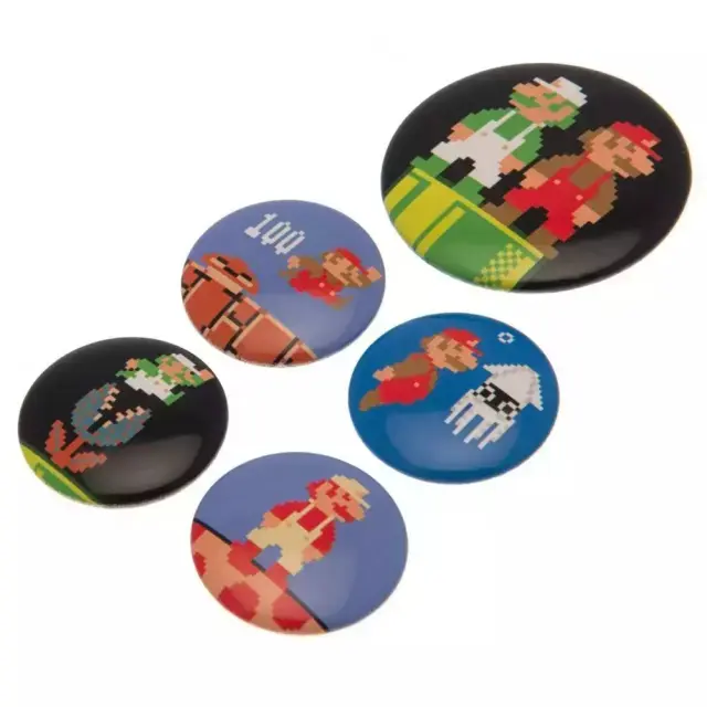 Pyramid Σετ Κονκάρδες 5 τμχ Super Mario Retro Badge Pack 2