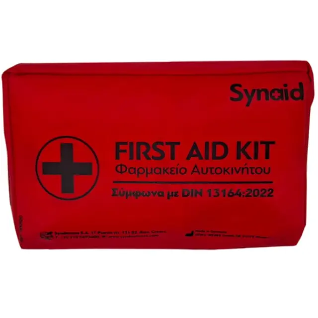 Synaid | Φαρμακείο Πρώτων Βοηθειών για το Αυτοκίνητο με Πιστοποίηση DIN13164:2022 | 1τεμ