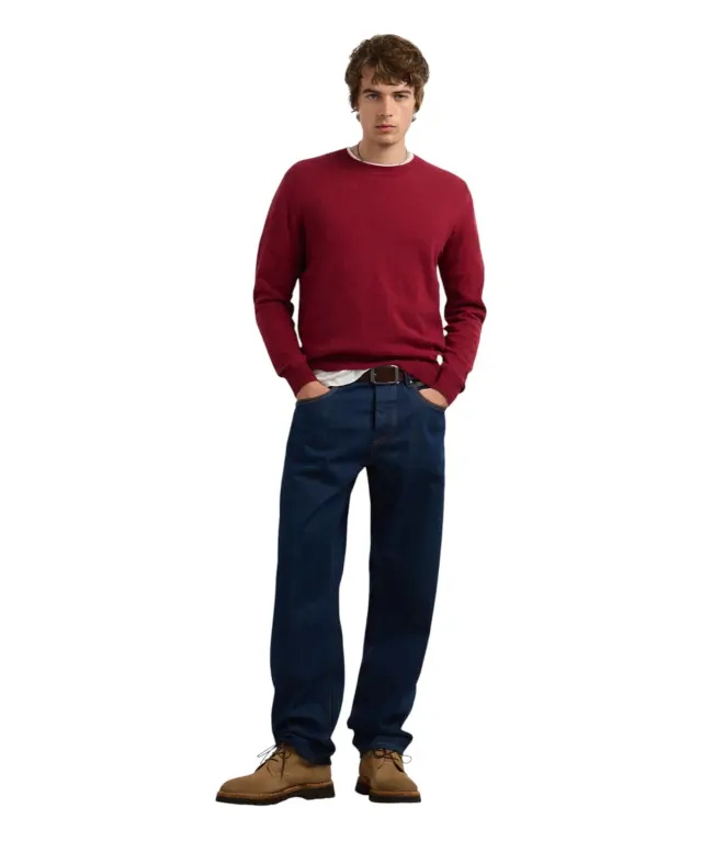 Pepe Jeans - Ανδρικό Πλεκτό Πουλόβερ Andre PM7000106-293 Κόκκινο Σκούρο 3
