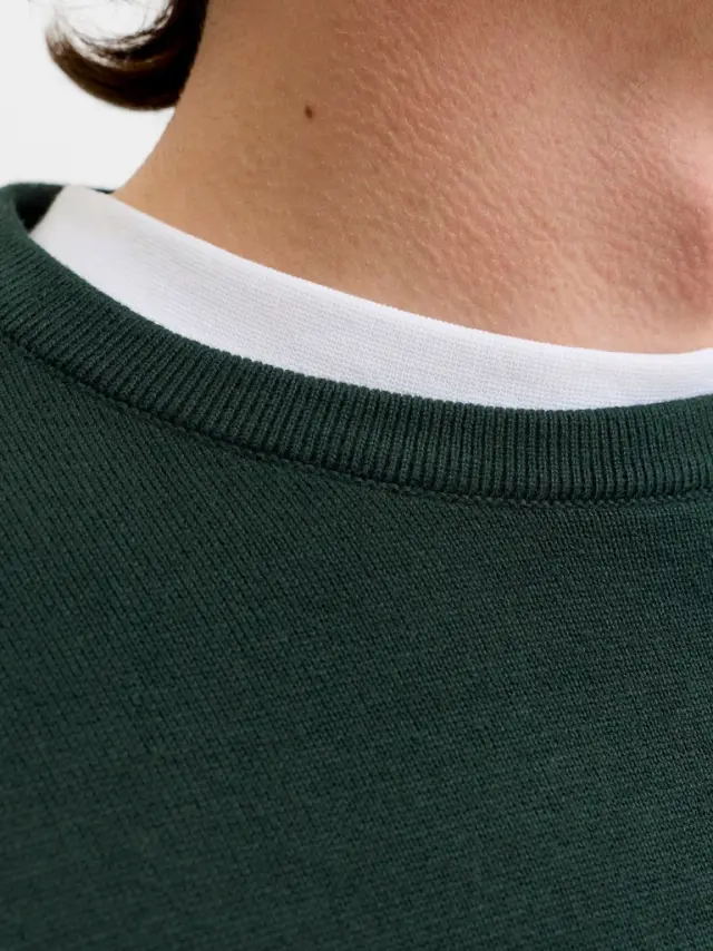 JJEBASIC KNIT CREW NECK NOOS - Scarab 2