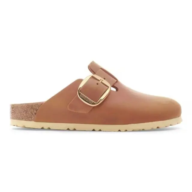 Birkenstock Σαμπώ Γυναικείο δέρμα Oiled Καφέ BIR/BOSTON BIG BUCKLE 1030394 COGNAC - 39
