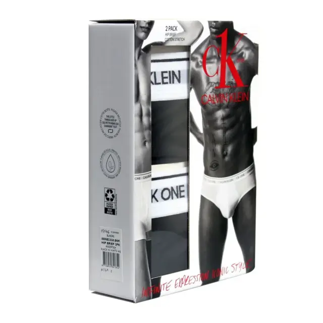 Calvin Klein Ανδρικό Slip CK One - Διπλό Πακέτο, Χρώμα Μαύρο - S 3