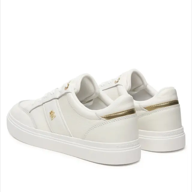 Γυναικεία Δερμάτινα Sneakers Tommy Hilfiger FW0FW09600-YBL Λευκά Άσπρο - 36 3