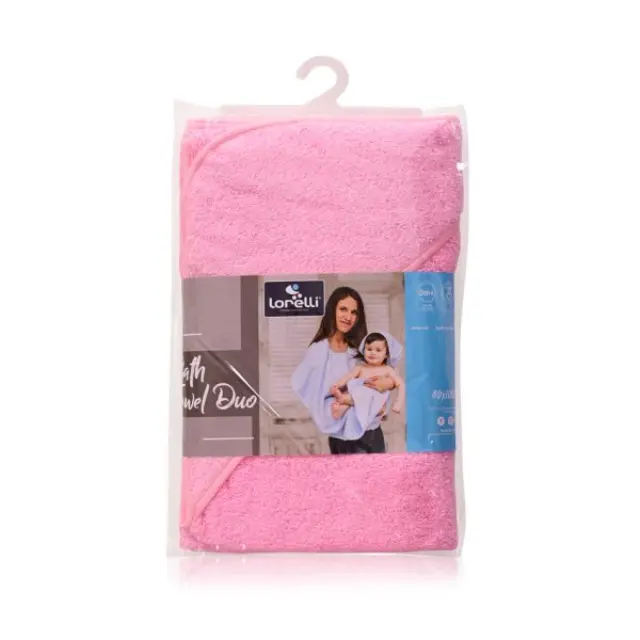 Lorelli Βρεφικό Μπουρνούζι Κάπα Duo 80*100cm Pink 20810430005R 2