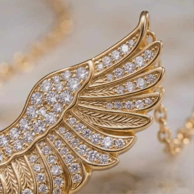Angel Wings Sparkle Necklace 3