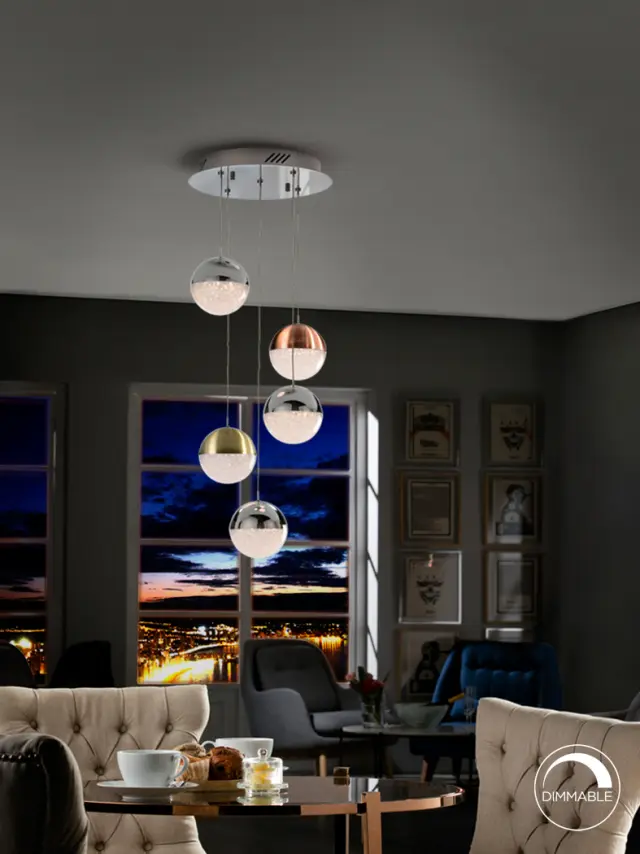 SPHERE LED LAMP 5L COLOUR φωτιστικό Ορείχαλκος Χρώμιο