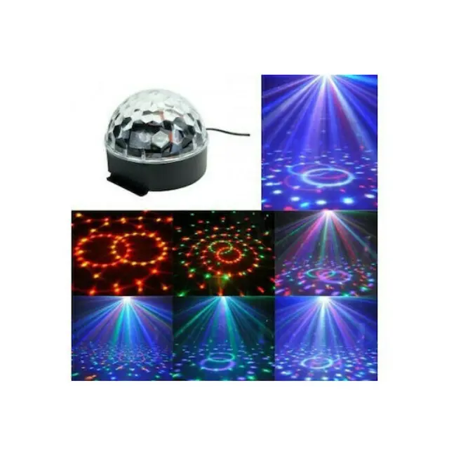 Φωτιζόμενη Nτισκομπάλα Crystal Magic Ball Light LED RGB 2