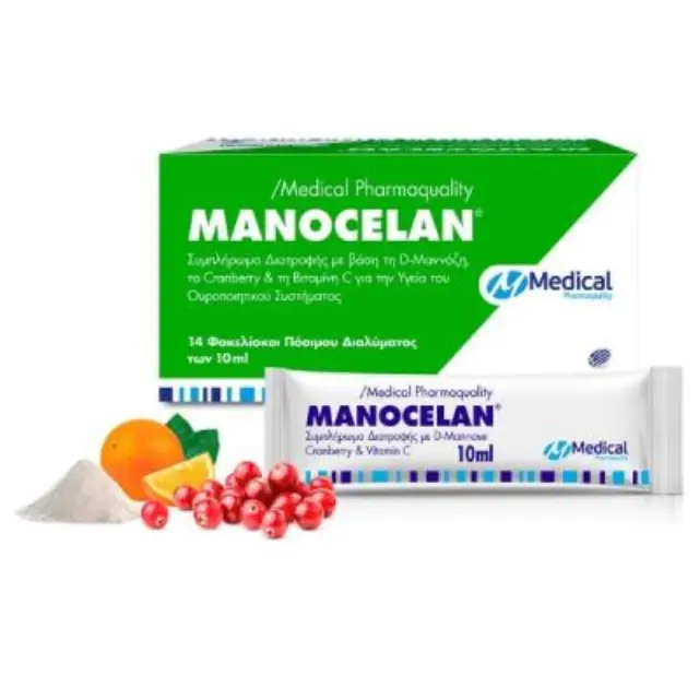 Medical Pharmaquality Manocelan, Συμπλήρωμα Διατροφής Για Την Υγεία Του Ουροποιητικού Συστήματος 14 Φακελίσκοι 2