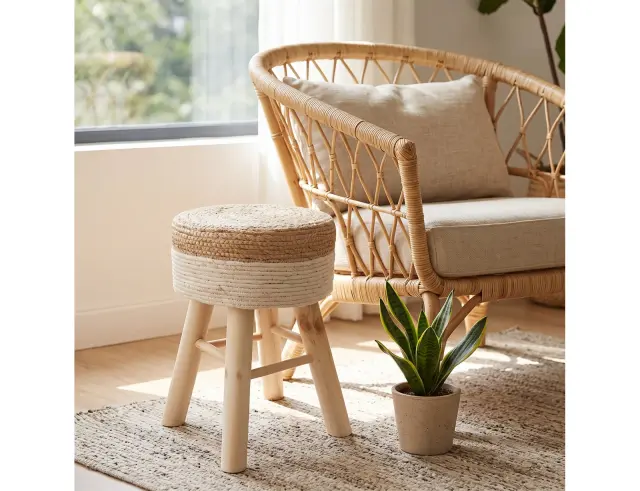 Σκαμπό Ηome Deco Factory με διαστάσεις 30x30x43cm - Απόχρωση Καφέ HD6568