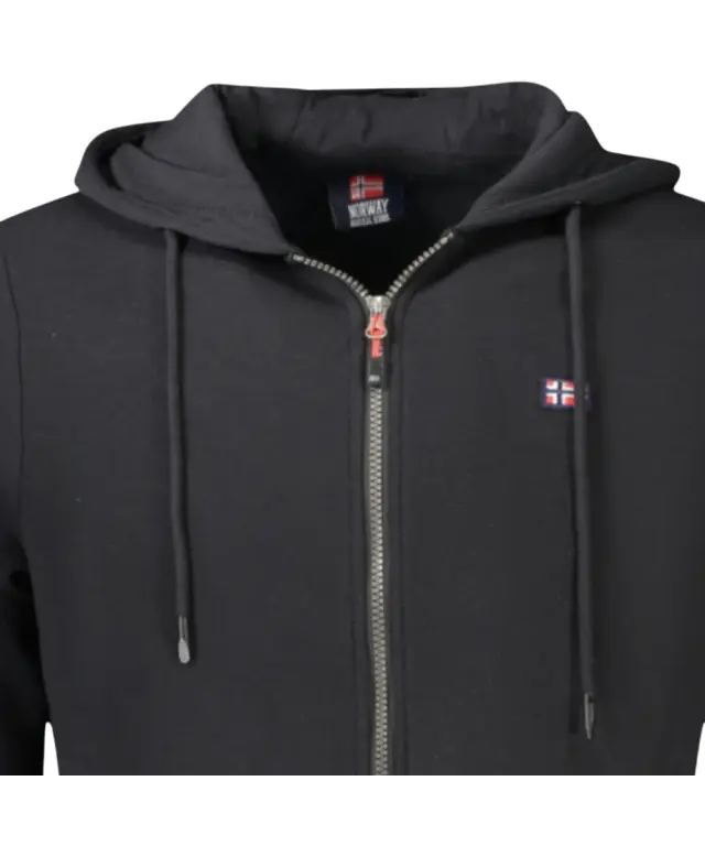 Norway Nautical School - Ανδρική Ζακέτα Φούτερ 849442-BLACK Μαύρο 3