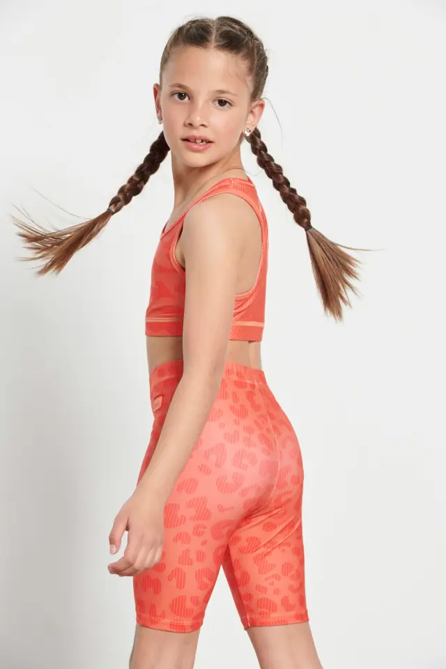Body Talk Biker Leggings Orange 1231-706014 3