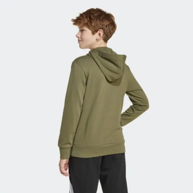Adidas Sweatshirt with Hood and Pockets Green Essentials JC9675 - 128 2