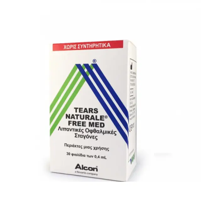 Alcon | Tears Naturale Free Med | Οφθαλμικές Σταγόνες σε Περιέκτες μιας Χρήσης | 30 x 0.4 ml