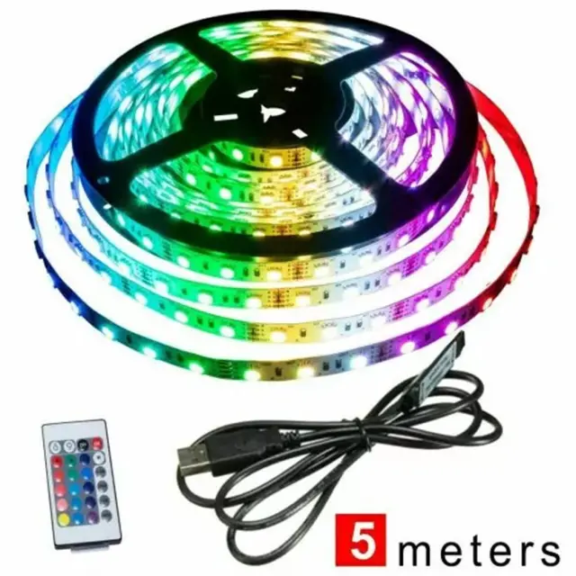 AB-Z813 Ταινία LED Τροφοδοσίας USB (5V) RGB Μήκους 5m με Τηλεχειριστήριο