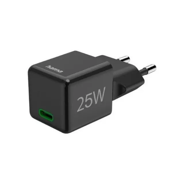 Hama Charger Super Mini 25W PD/QC 1x USB-C Black (201985)
