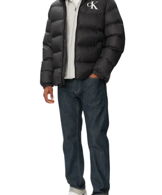 Calvin Klein - Ανδρικό Μπουφάν Ls Ltwt Nylon Padded Hooded Puff LV04RG513G-UB1 Μαύρο 3
