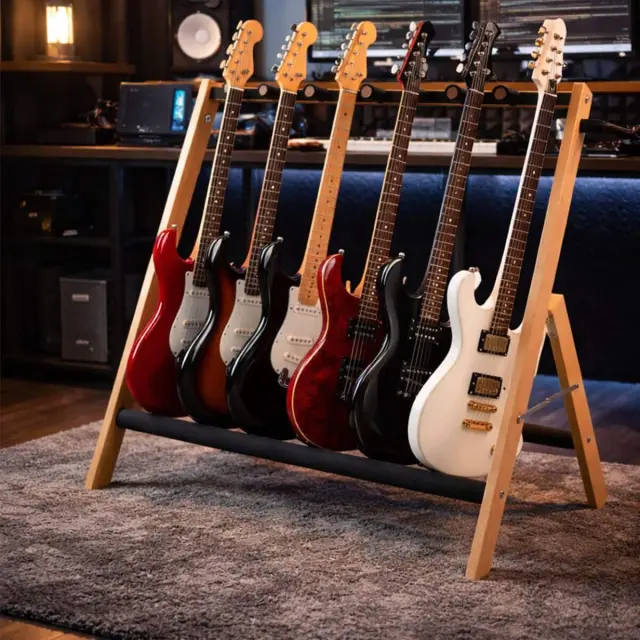 DNA GS5 multi-guitar stand for 5 guitars beech wood foldable freestanding 70 cm up to 30 kg 2