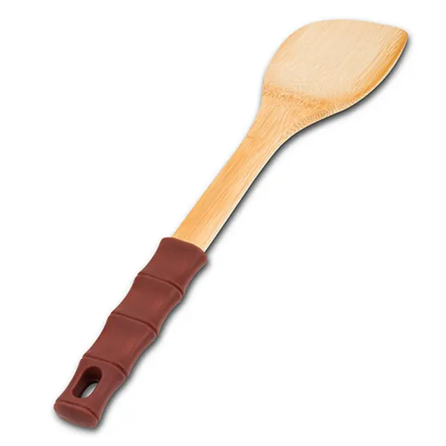 Σπάτουλα Ξύλινη Με Χερούλι Σιλικόνης Bamboo 30.5cm 10-107-023