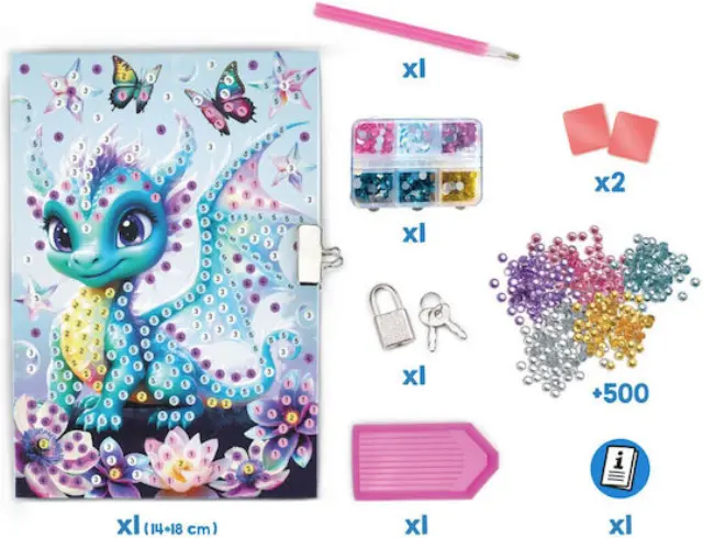 MAPED Creative Ημερολόγιο Diamond Painting / Secret Notebook to cover with Diamonds 3