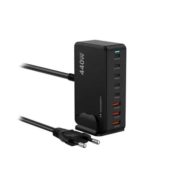 Wozinsky Φορτιστής WSL-440 GaN QC3 185W Black