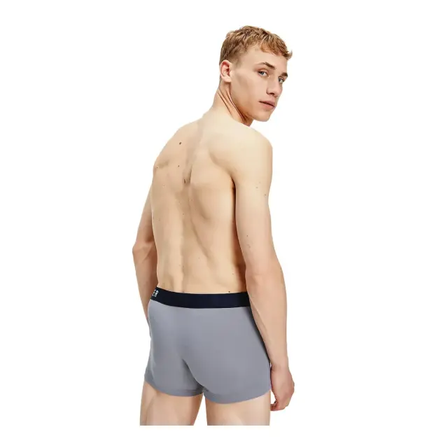Tommy Hilfiger Ανδρικό Boxer Organic Logo Trunks - Τριπλό Πακέτο, Χρώμα Desert Sky-Sublunar-Primary Re - S 3
