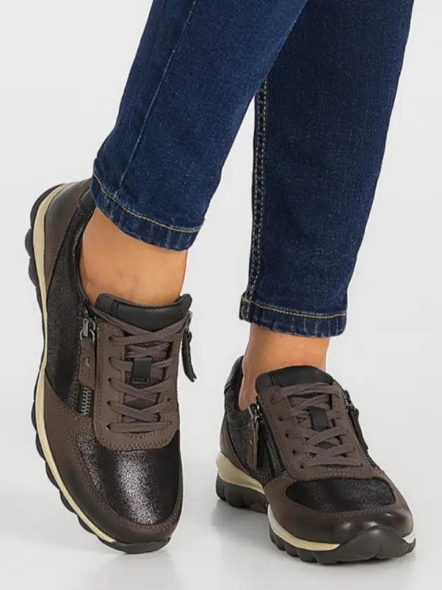 Gabor Sneakers Γυναικείο δέρμα/δέρμα Nubuck Γκρί GAB/76968 65-VULCANO 2