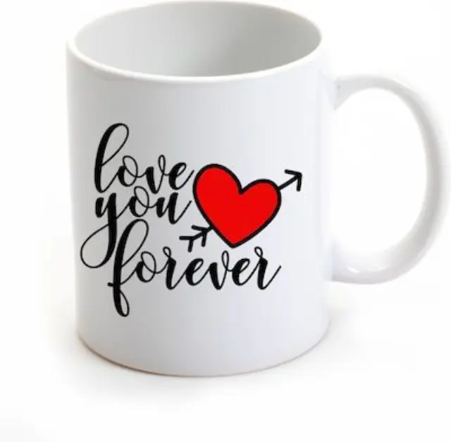 κούπα κεραμική,love you for eyer, αγίου Βαλεντίνου 325ml