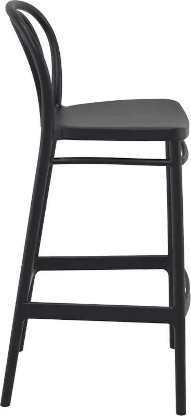 Σκαμπό Bar VICTOR Μαύρο PP 45x52x106cm 3