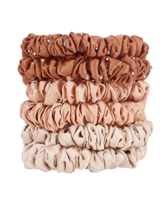 Silky Knots Scrunchies Gold Set W7 2