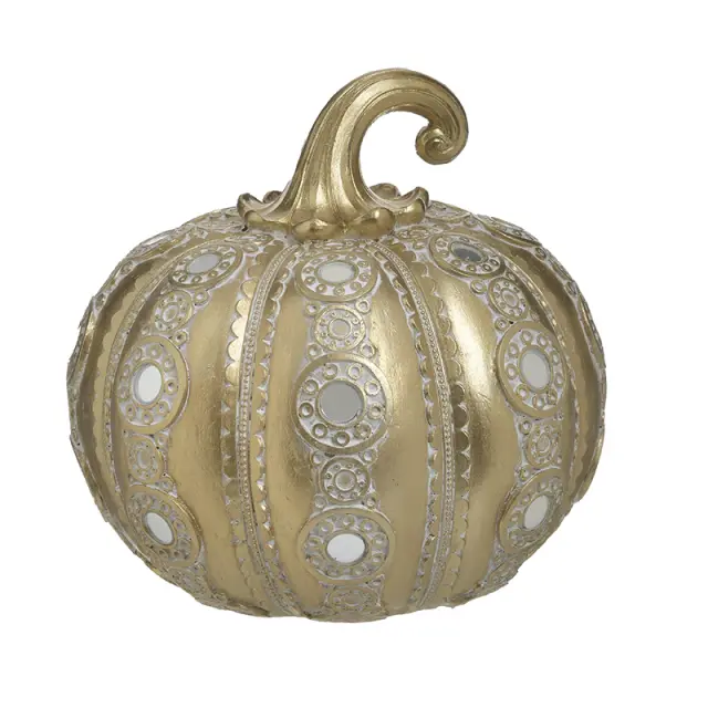 Κολοκύθα Χρυσό Polyresin Φ18x17cm 3-70-547-0836