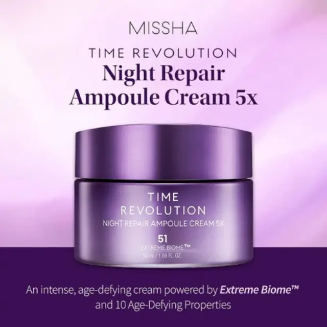 Missha Time Revolution Night Repair Ampoule Cream 5x 50ml 2