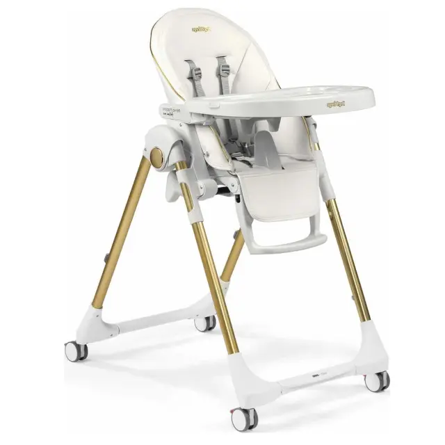 Peg Perego Κάθισμα Φαγητού Prima Pappa Follow Me, Gold + ΔΩΡΟ μπάρα παιχνιδιών