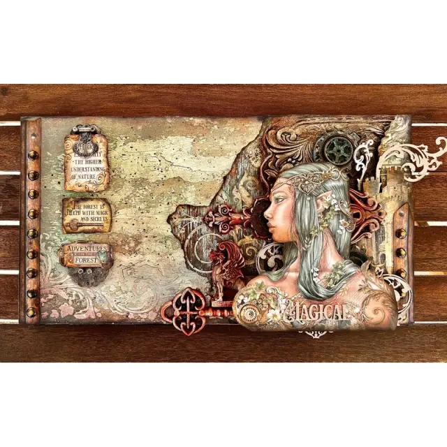 Χαρτιά scrapbooking Stamperia 10τεμ, 30.5x30.5cm, Maxi Background, Magic Forest 3