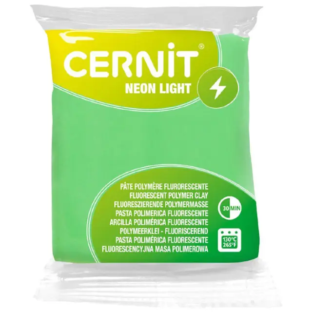 Πολυμερικός Πηλός Cernit Neon Light No600 - Green - 56gr