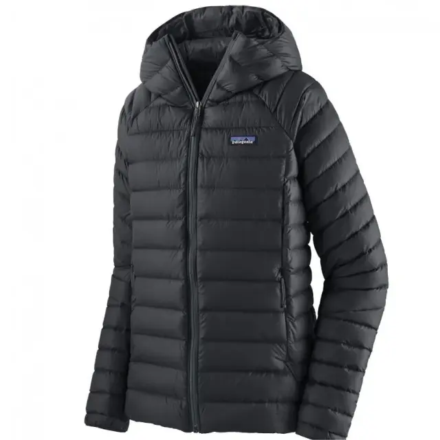 Patagonia Down Sweater Hoody Γυναικείο Πουπουλένιο Μπουφάν Black - Large