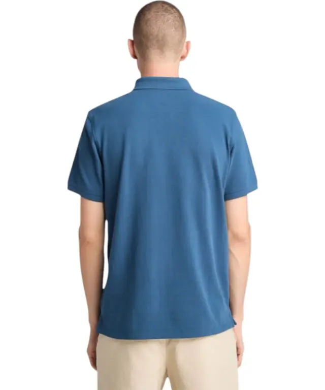 Timberland - Ανδρικό T-shirt Polo με Λογότυπο TB0A6VDP-288 Μπλε - L 3