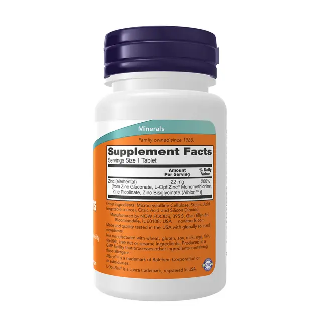 Now Foods Zinc Transporters 22mg 2