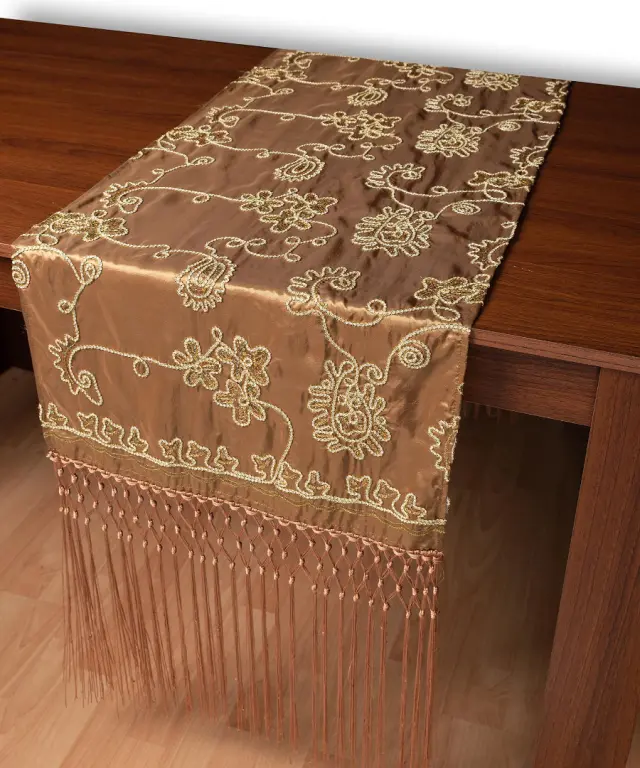 Σατέν τραβέρσα 7710 (50cm x 210cm) λαδί - -