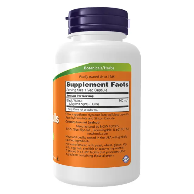 Now Foods Black Walnut Hulls 500 mg 2