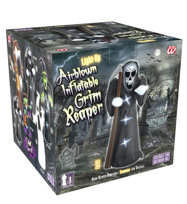 Αποκριάτικο Διακοσμητικό Grim Reaper Φουσκωτό 244εκ (Widmann) (W-75044) 3