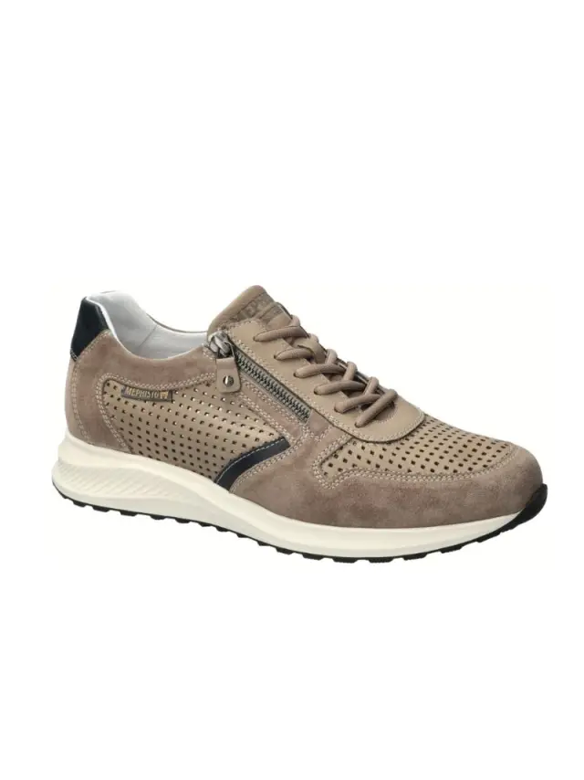 Mephisto Sneakers Ανδρικό δέρμα/δέρμα Nubuck Γκρί MEP/DINO PERF GREY 2