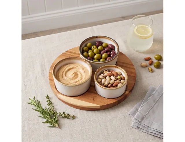 Σετ Σερβιρίσματος Kitchen Naturals με 3 Μπωλ και Δίσκο 278000750
